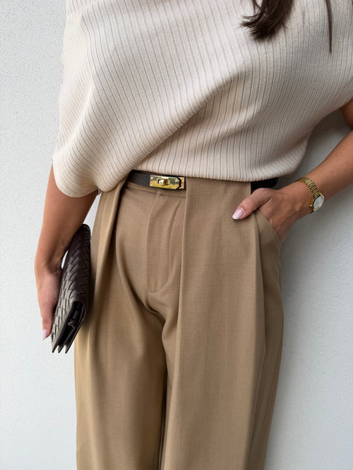 Beige Loulou Trouser