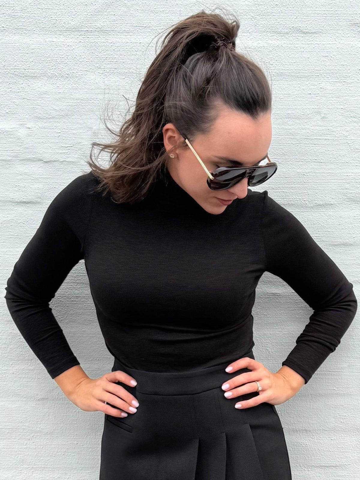 Black Col Top