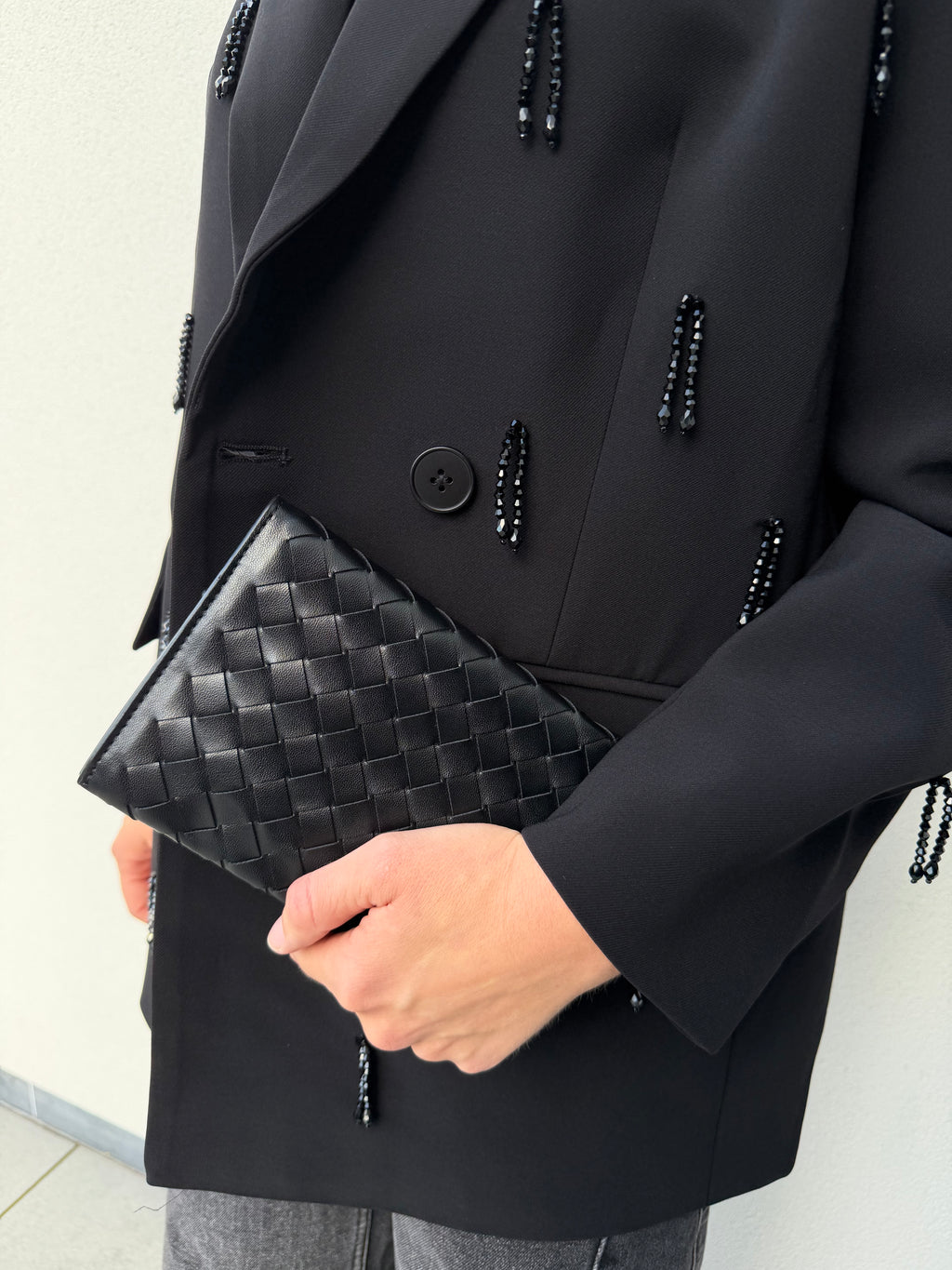 Black Strass Blazer