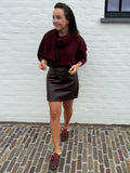 Burgundy Woven Skirt