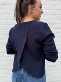 Casual Blue Knit