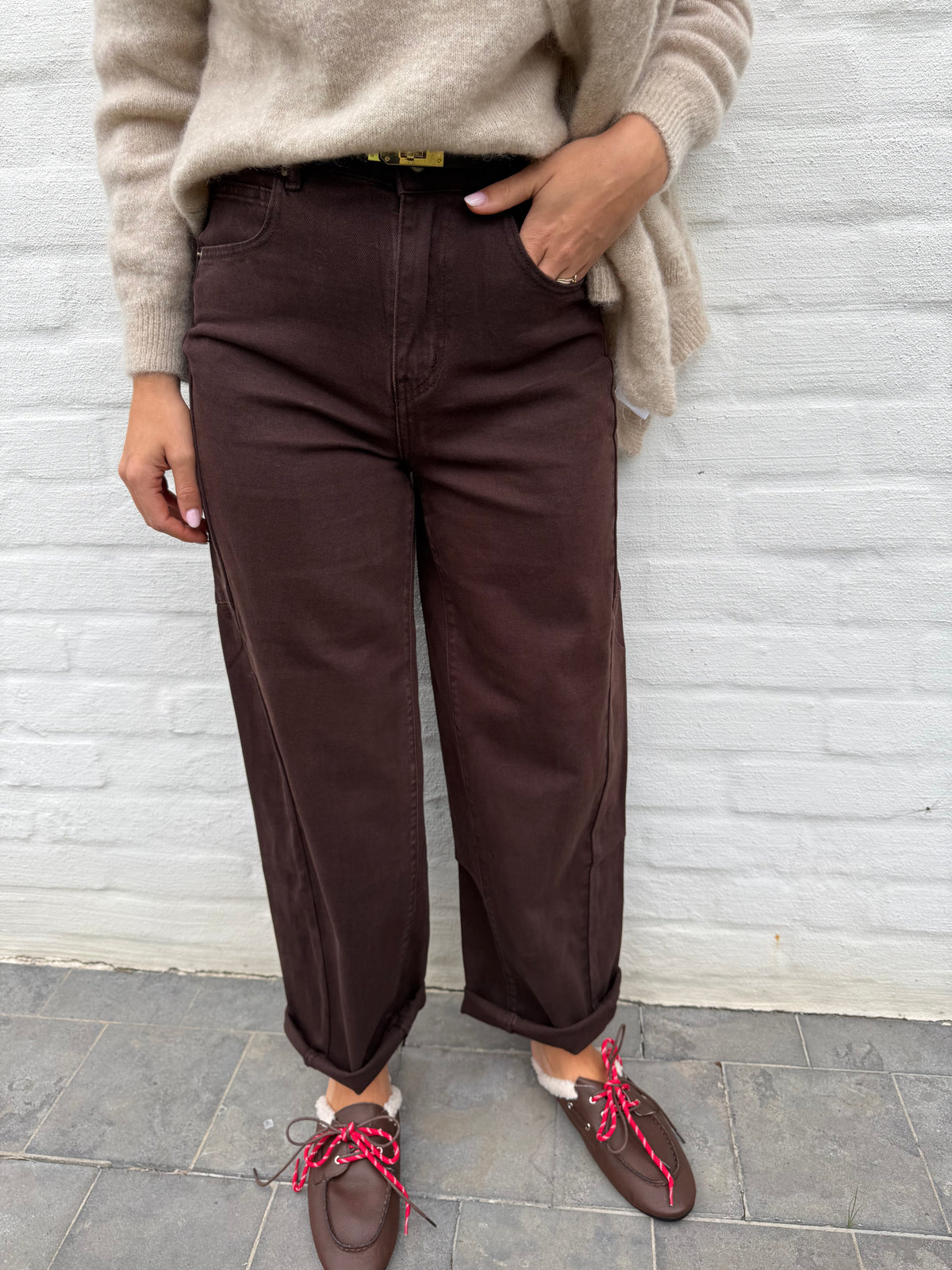Barrel Jeans Brown