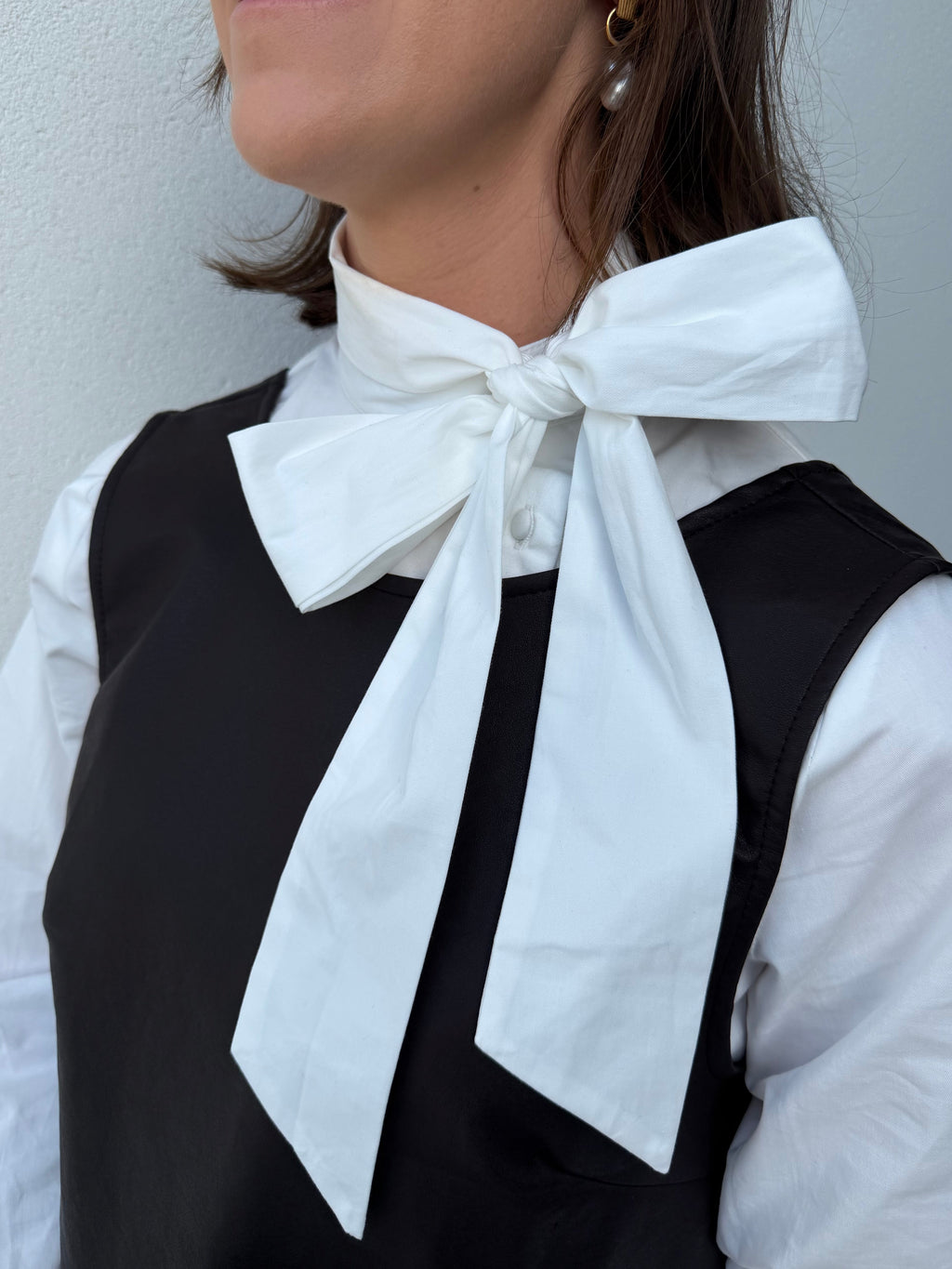 White Bow Blouse
