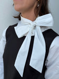White Bow Blouse