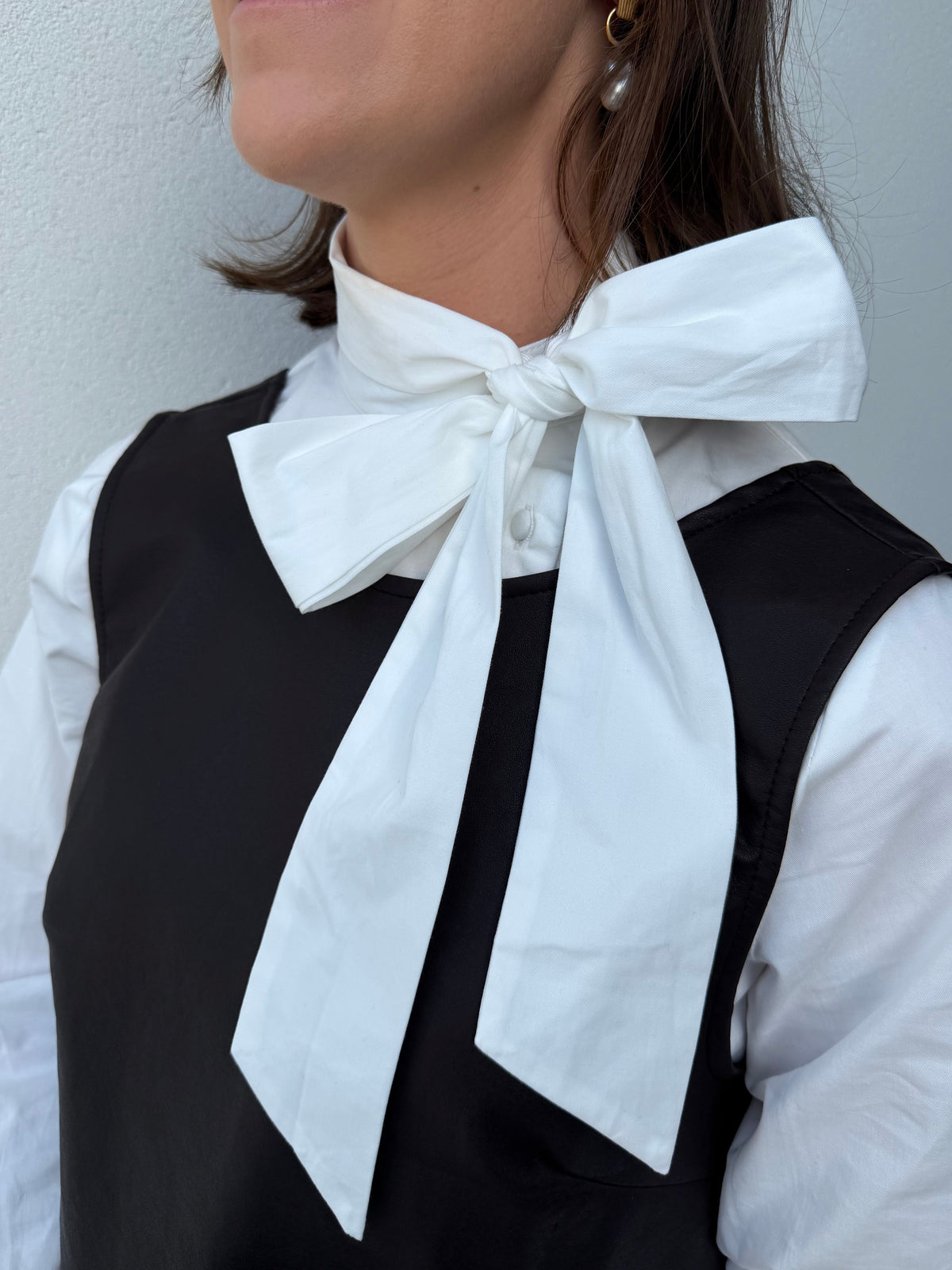 White Bow Blouse