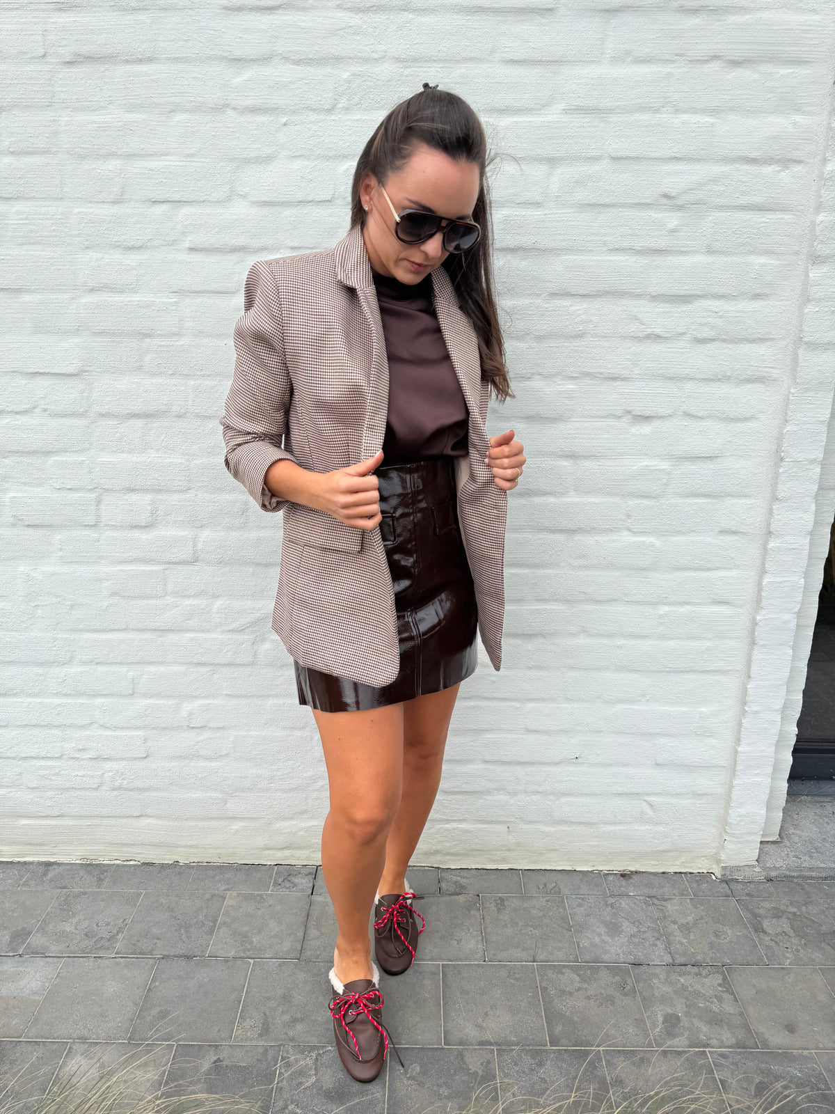 Brown Pocket Skirt