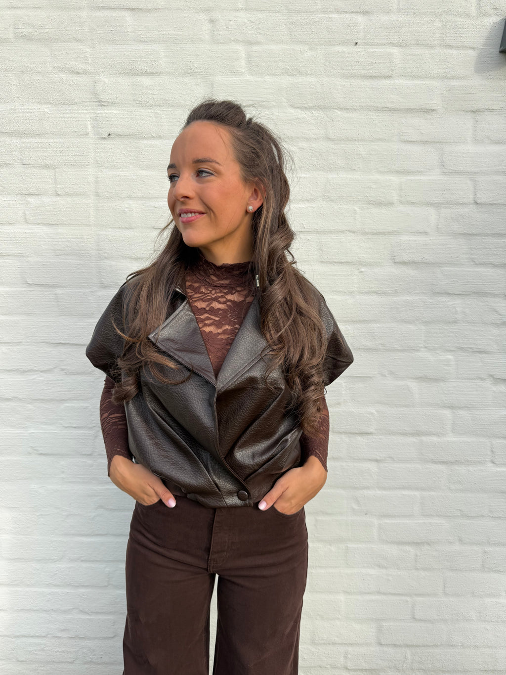 Short Sleeve Leather Jacket