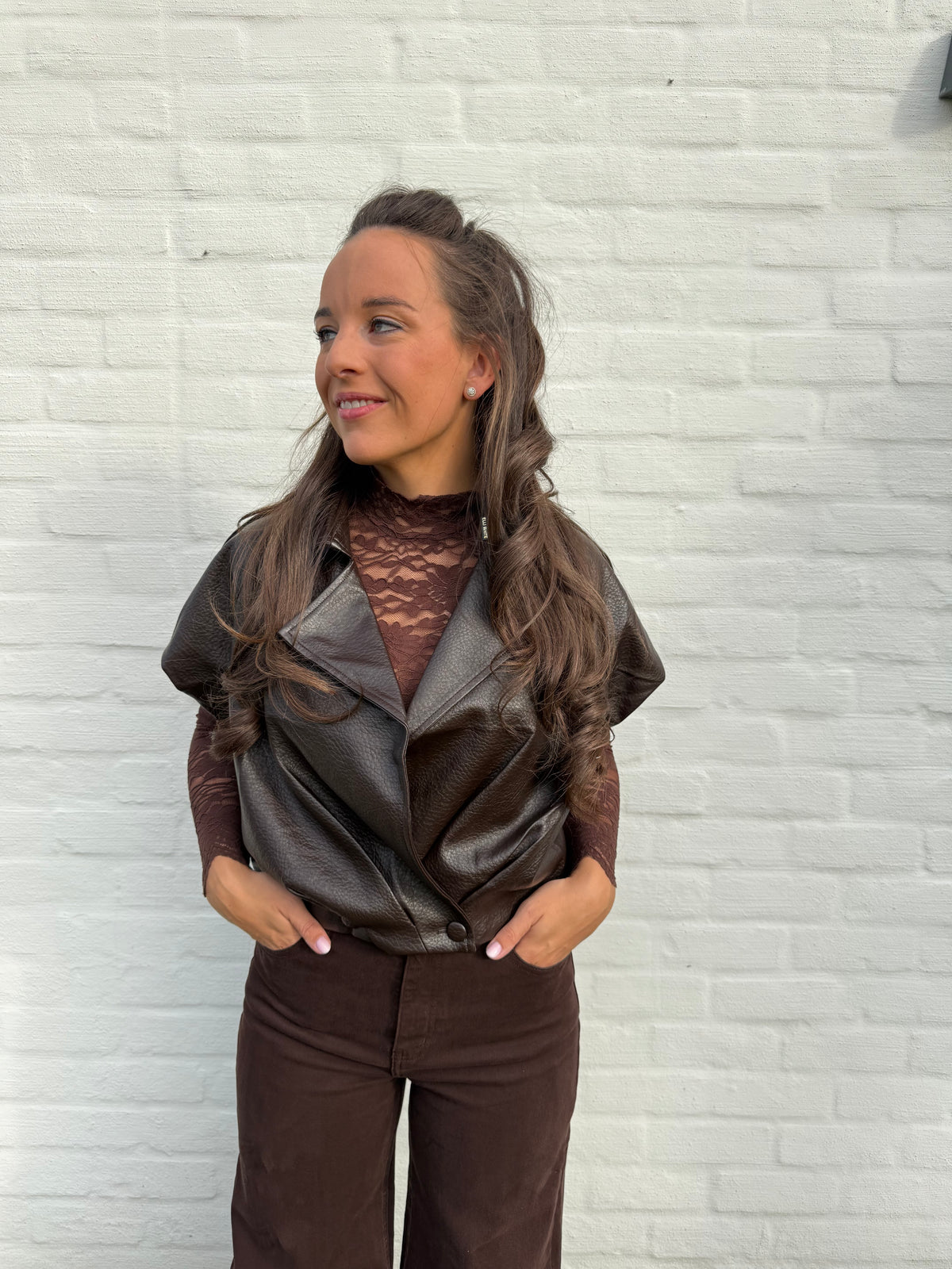 Short Sleeve Leather Jacket