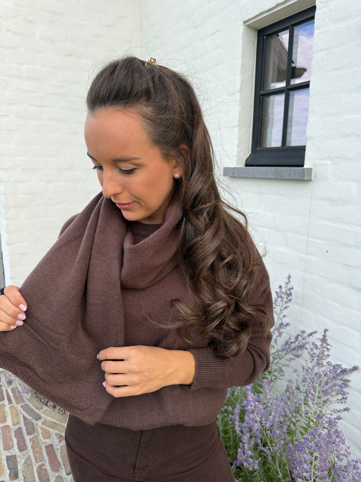 Scarf Knit Brown