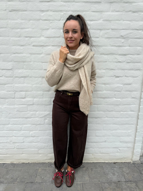 Barrel Jeans Brown
