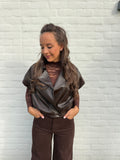 Short Sleeve Leather Jacket