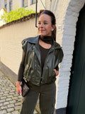 Ruby Sleeveless Jacket Khaki