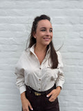 Striped Blouse Brown