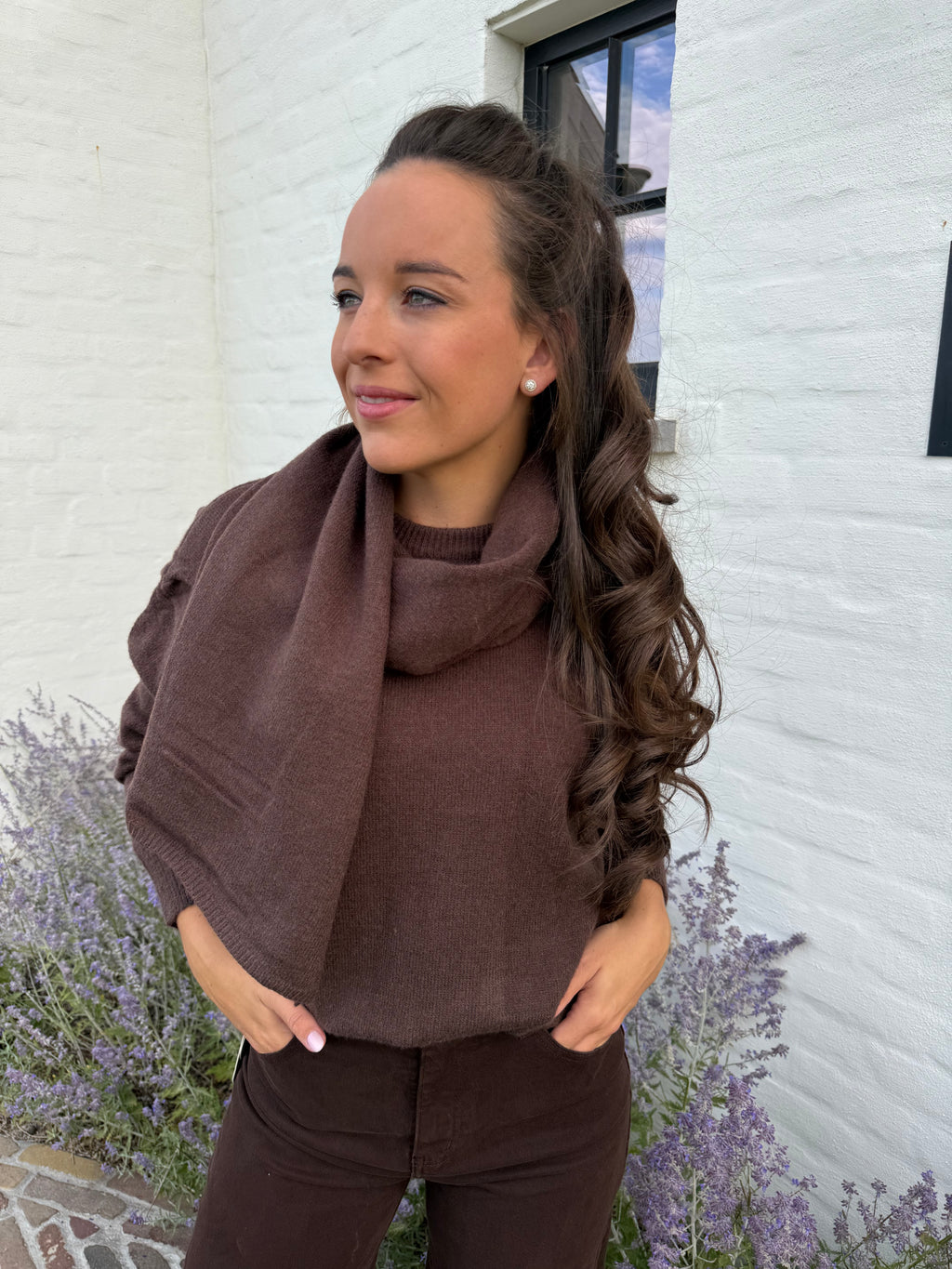 Scarf Knit Brown