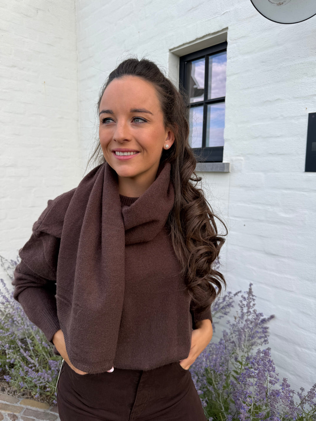 Scarf Knit Brown