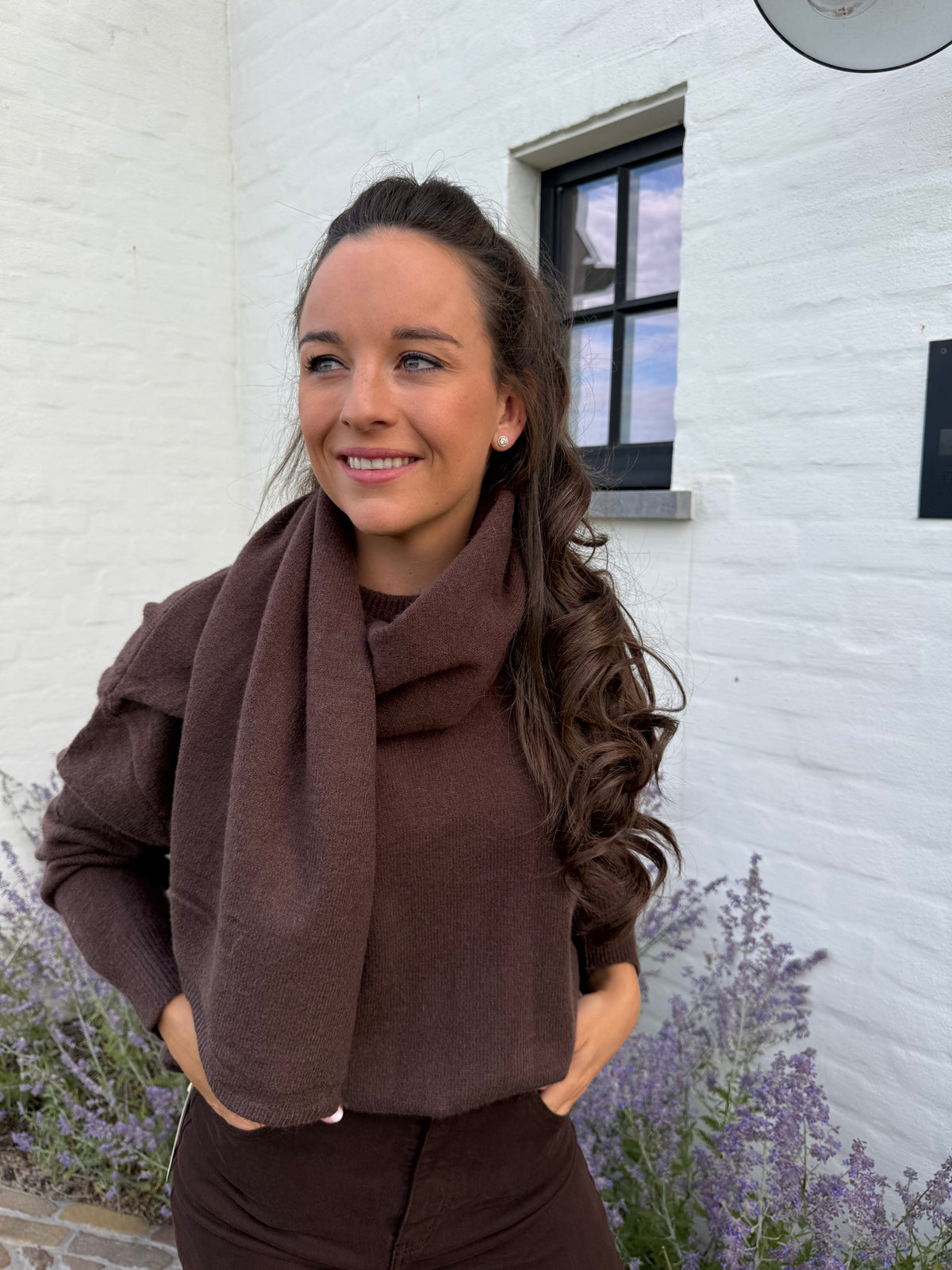 Scarf Knit Brown