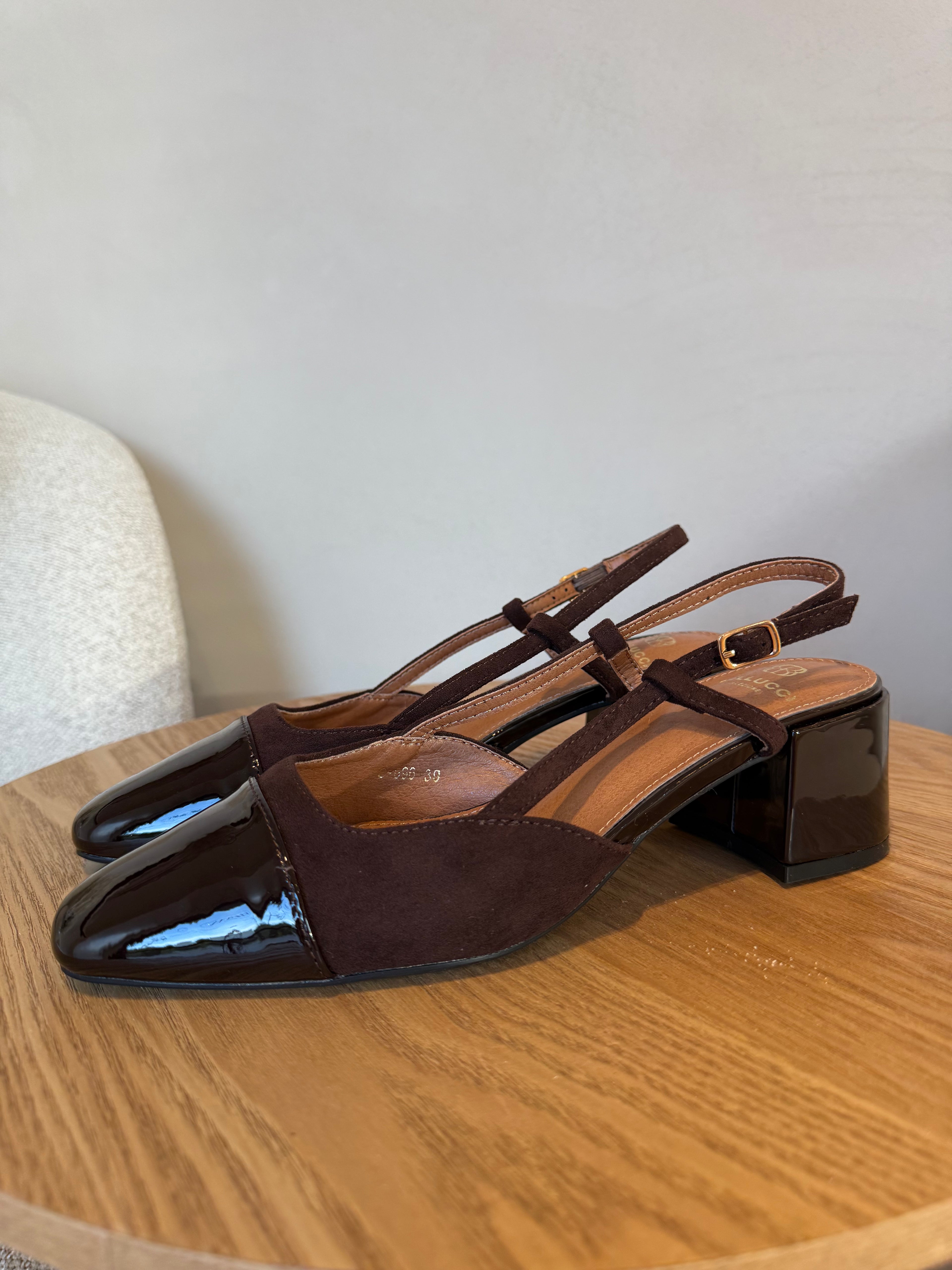 Low Slingback Brown
