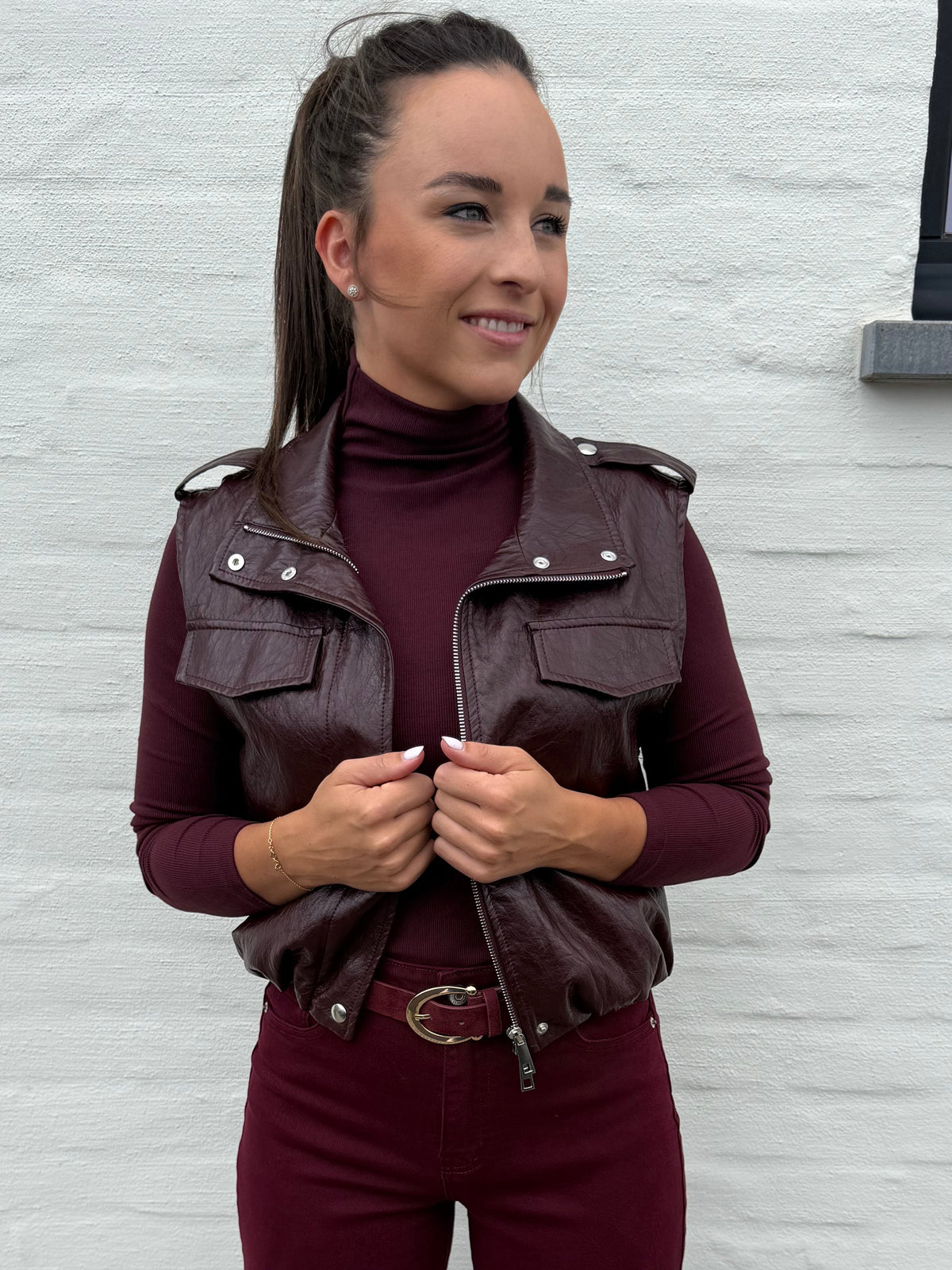 Burgundy Leather jacket