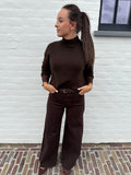 Brown Wide Leg Jeans