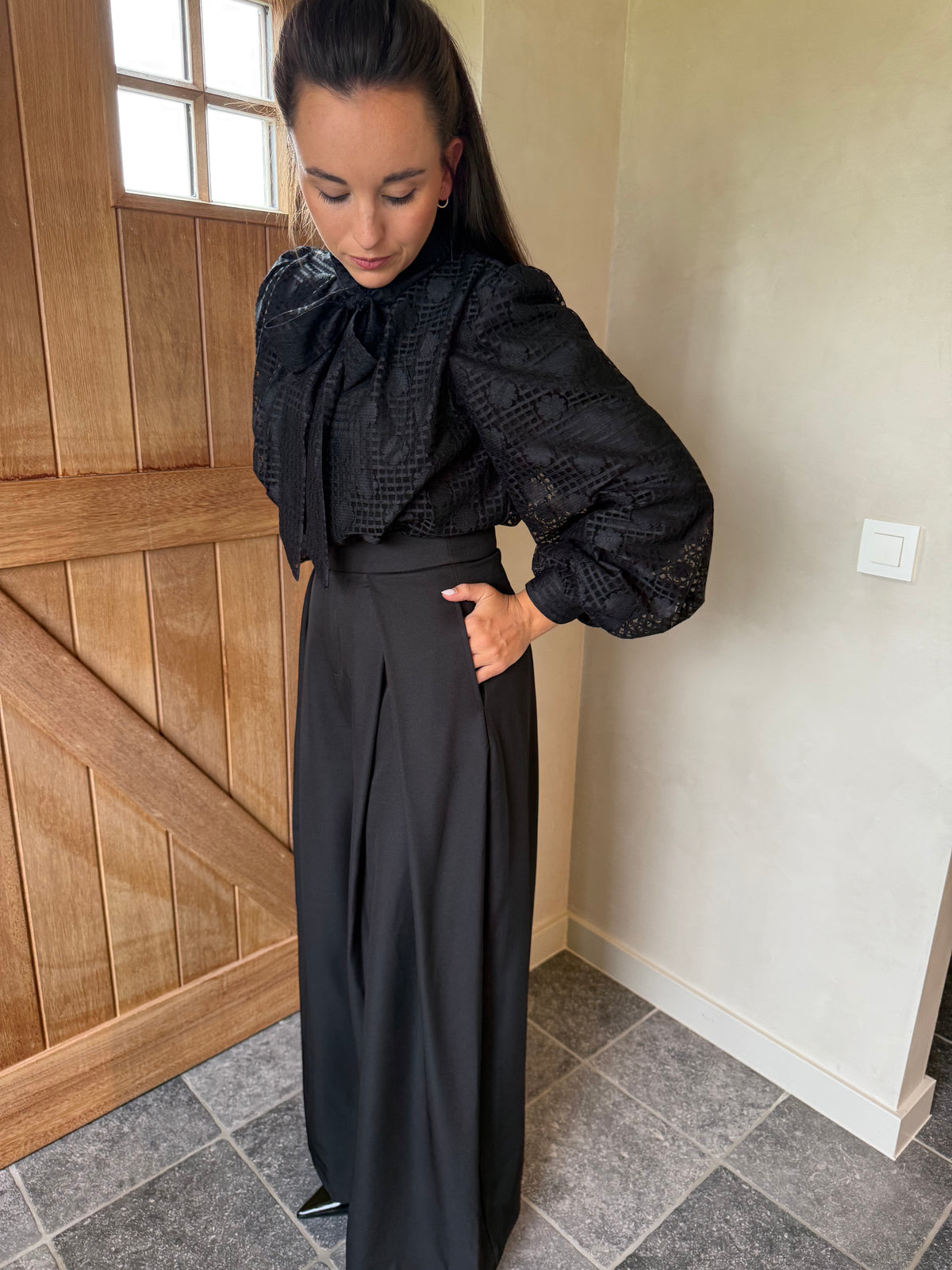 Zwarte Lace Blouse