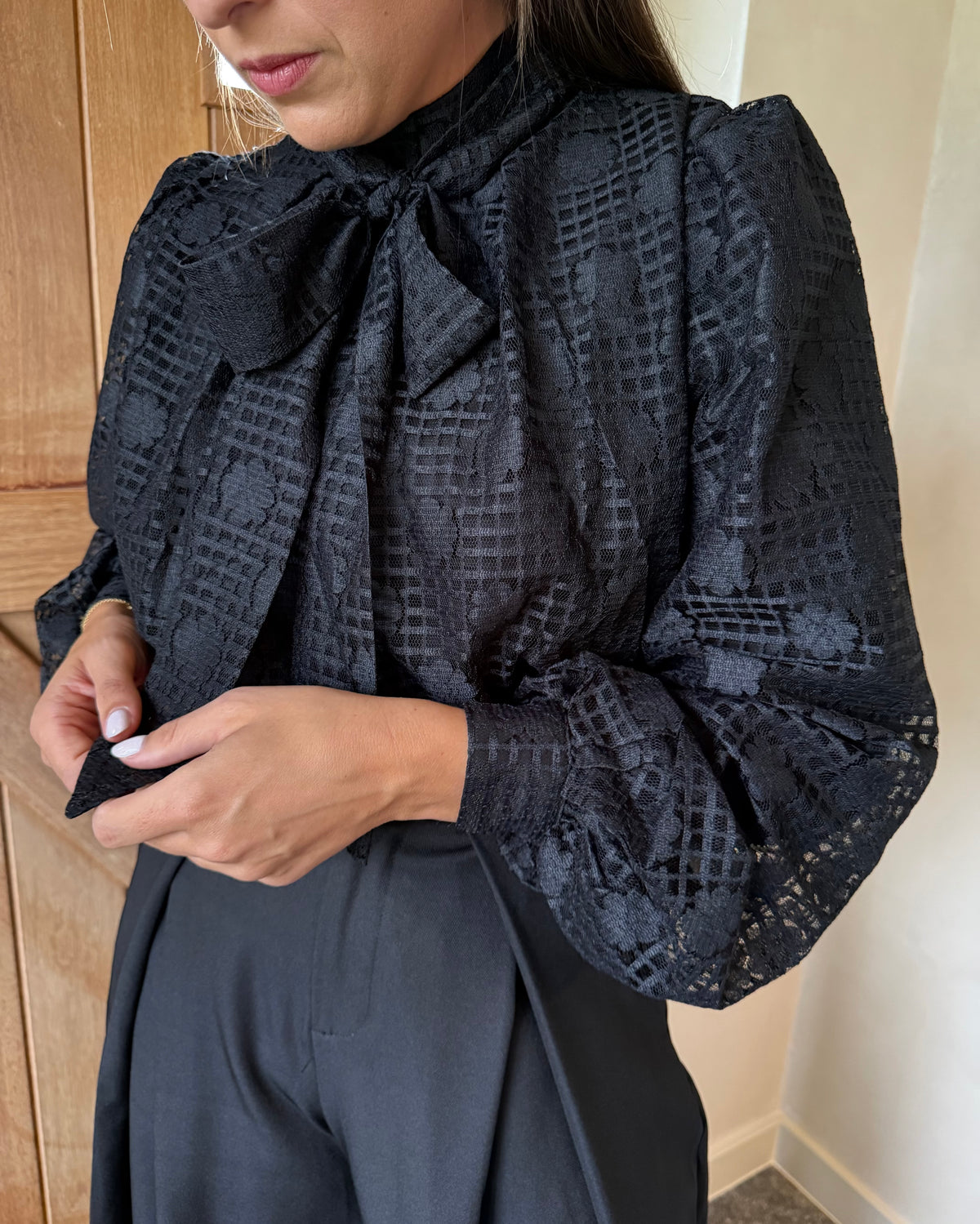 Zwarte Lace Blouse