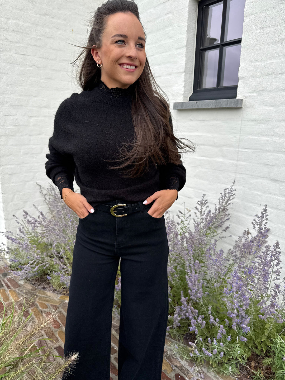 Zwarte Wide Leg Jeans