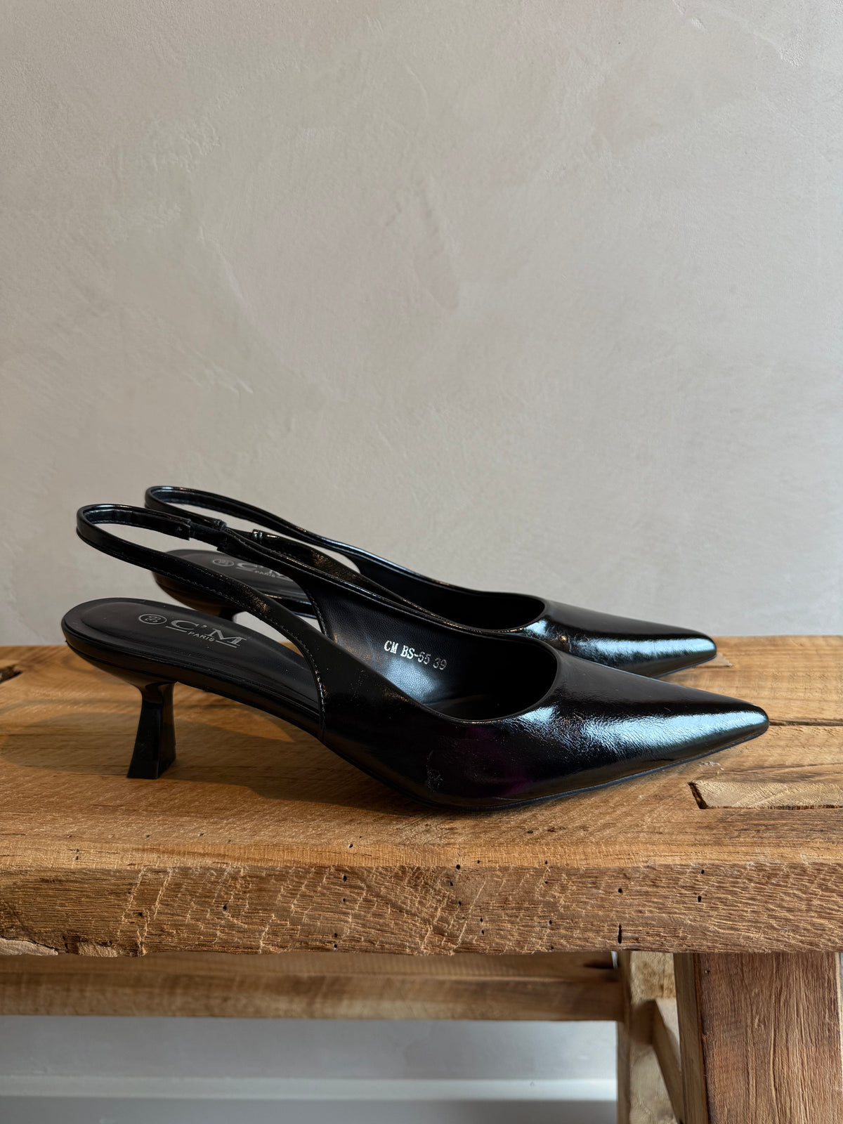 Slingback Zwart