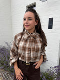 Checkered Blouse Beige